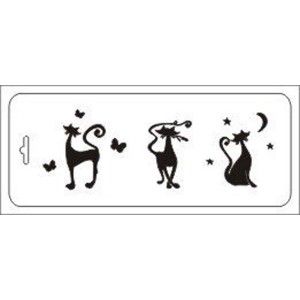 Трафарет ТИб-фн-006 "Коты" бордюр Event Design, 10х25 см